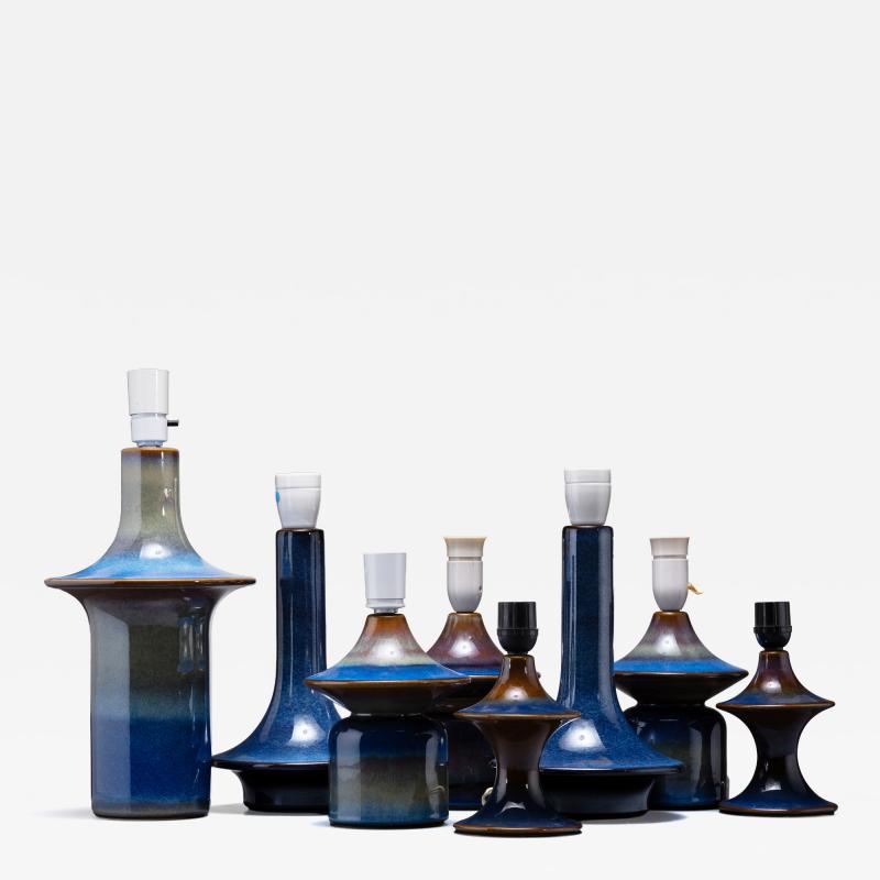  S holm Stent j Soholm ceramics Set of 8 table lamps by S holm