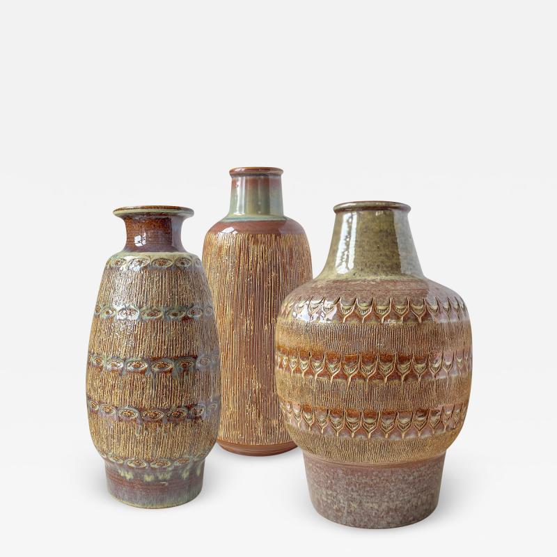  S holm Stent j Soholm ceramics Trio of Earthy Floor Vases by Soholm Stentoj