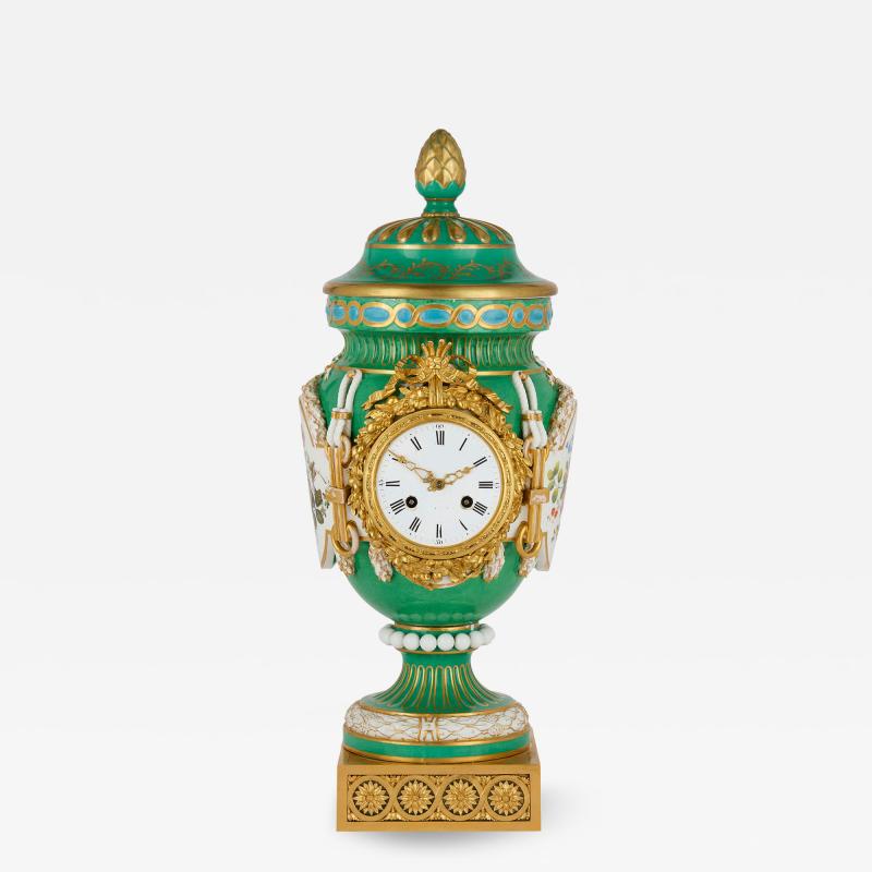  S vres Porcelain Manufacture Nationale de S vres Antique French S vres style ormolu mounted porcelain mantel clock