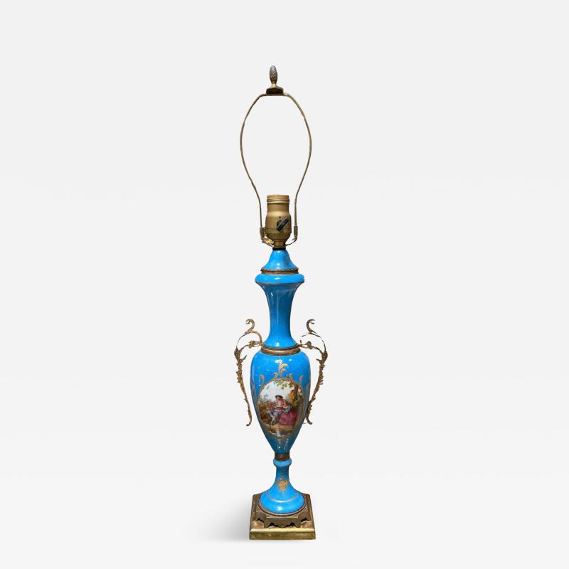  S vres Porcelain Manufacture Nationale de S vres Antique Sevres Blue Scenic Porcelain Urn Now Table Lamp