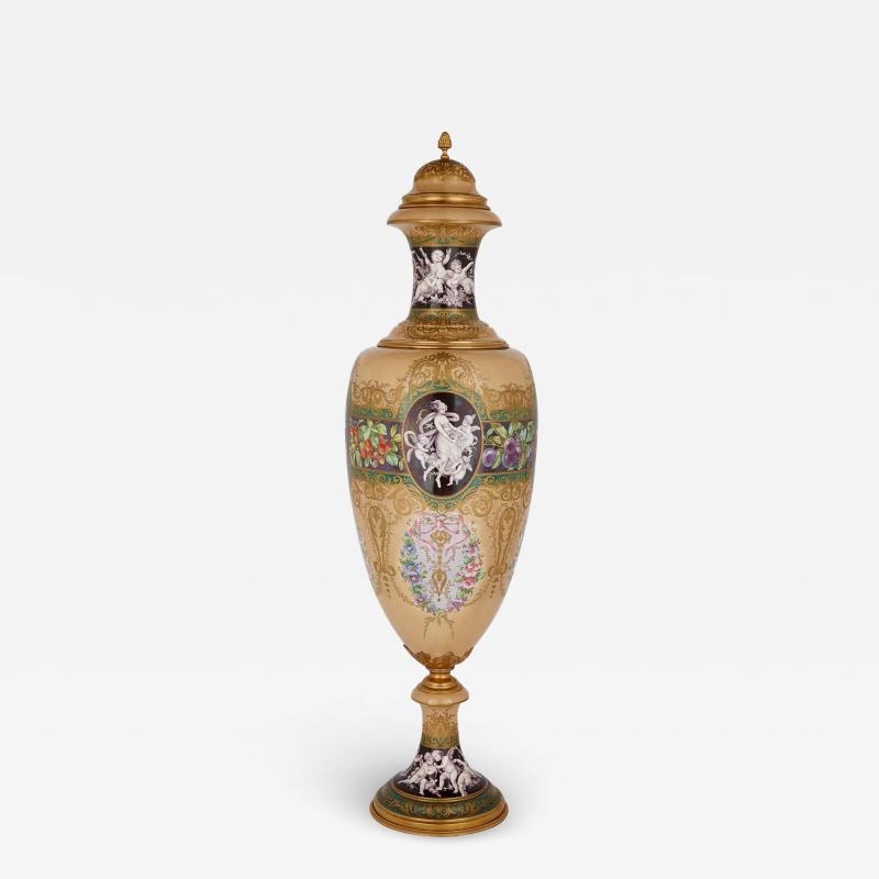  S vres Porcelain Manufacture Nationale de S vres Monumental S vres style ormolu mounted porcelain vase of the Four Seasons