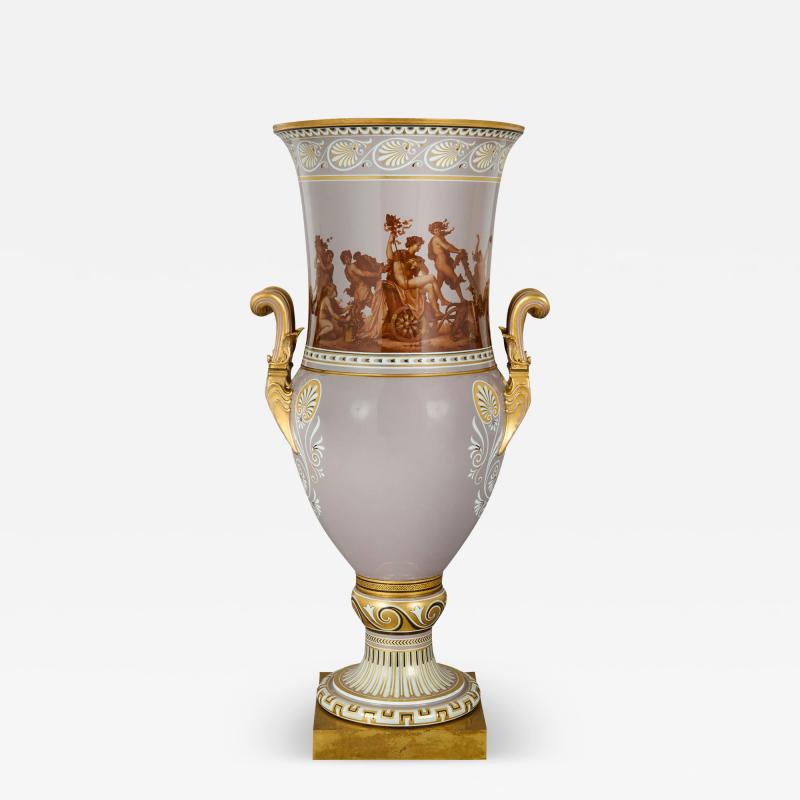  S vres Porcelain Manufacture Nationale de S vres Monumental antique S vres porcelain Neoclassical style vase with mauve ground