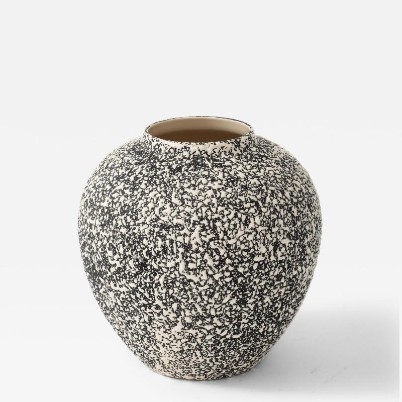  S vres Porcelain Manufacture Nationale de S vres Paul Millet Sevr s Porcelain Mottle Brown White Vase France c 1930s