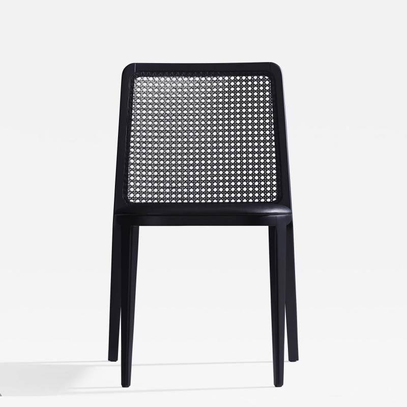  SIMONINI Minimal Style Solid Wood Chair Leather or Textile Seating Caning Backboard