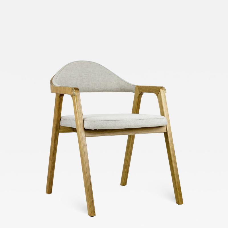  SIMONINI Minimalist Modern Armchair in solid wood Brazilian Design