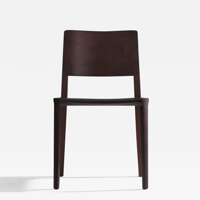  SIMONINI Minimalist Modern Chair in Black Imbuia Solid Wood Limited Edition