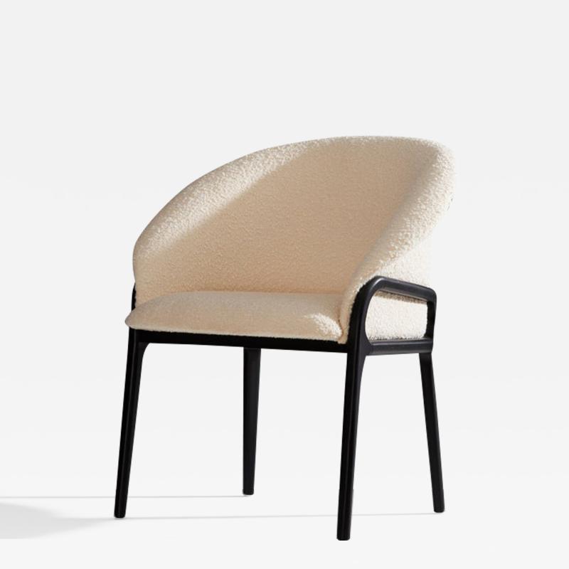  SIMONINI Minimalist Organic Chair in Solid Wood Upholstered Seating