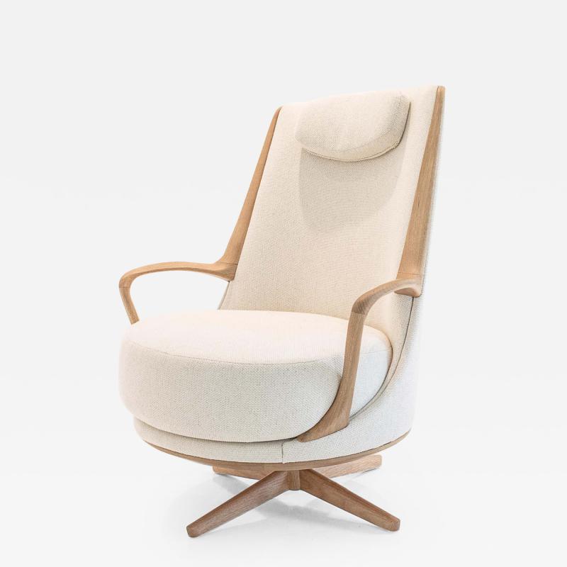  SIMONINI Modern Brazilian Armchair in Solid Wood Textiles or Leathers