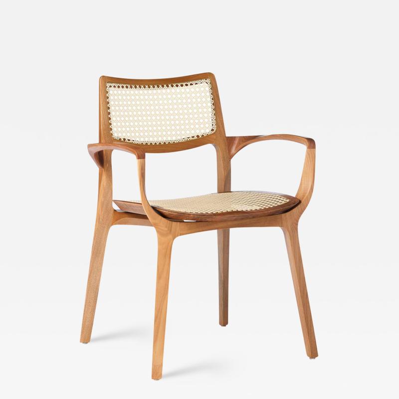  SIMONINI Post Modern style Aurora chair in solid wood with caning back and cane seat
