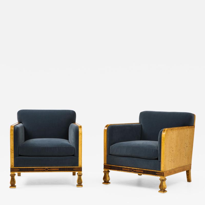  SMF Svenska M belfabriken Bodafors A Pair of Swedish Grace Armchairs Svenska M belfabrikerna Bodafors 1920 30