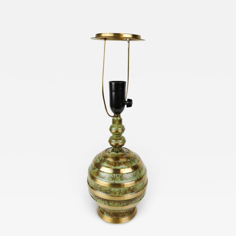  SVM Handarbete Swedish Art Deco Table Lamp in Bronze and Brass