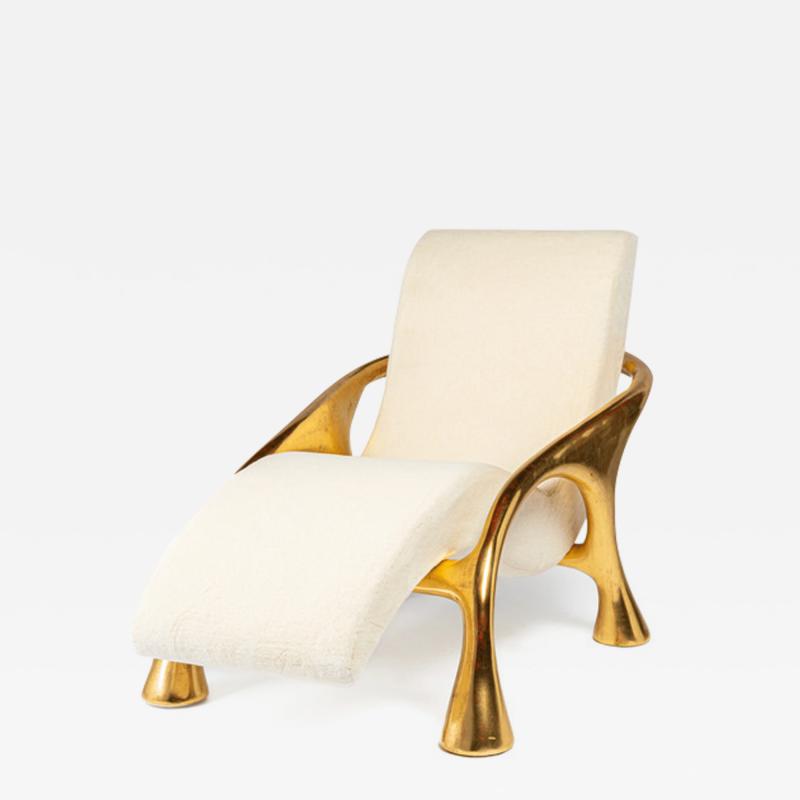  Saccomanno Dayot YAKA GOLD LOUNGE CHAIR