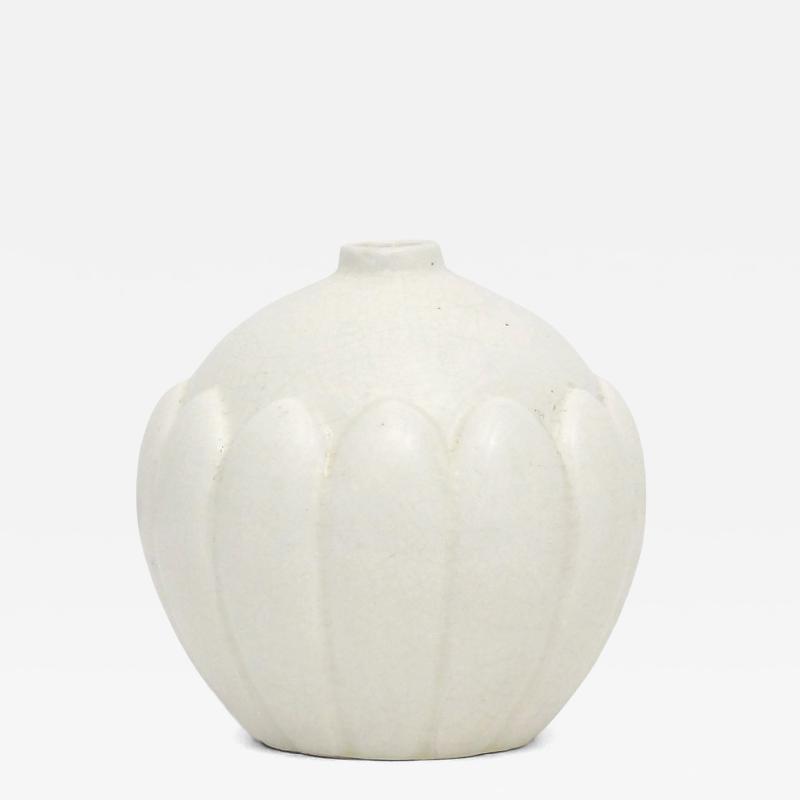  Saint Cl ment White Art Deco Vase