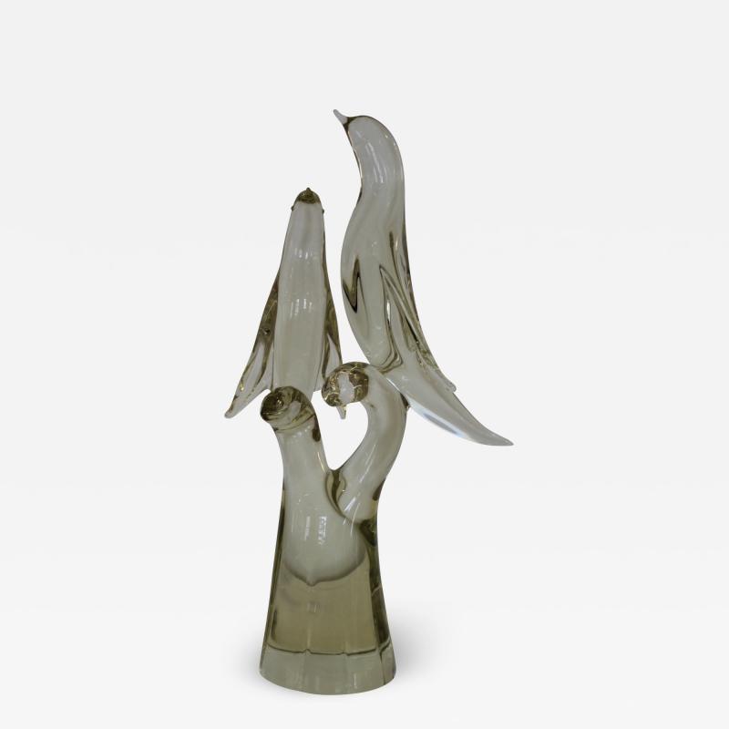  Salviati 1960s Salviati Murano Glass Bird Sculpture