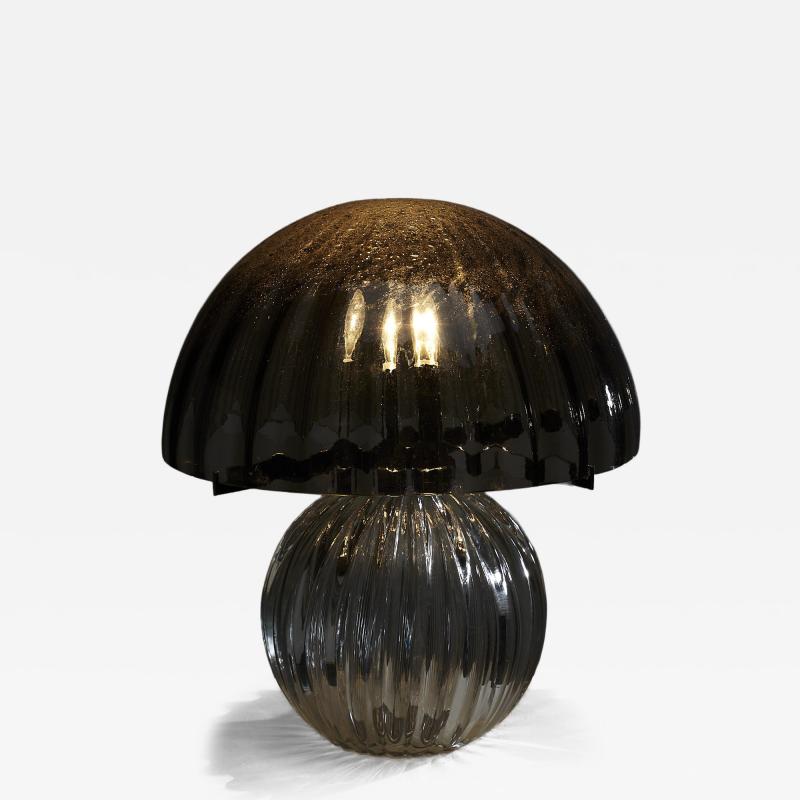  Salviati Murano Bubble Glass Mushroom Table Lamp 1970s