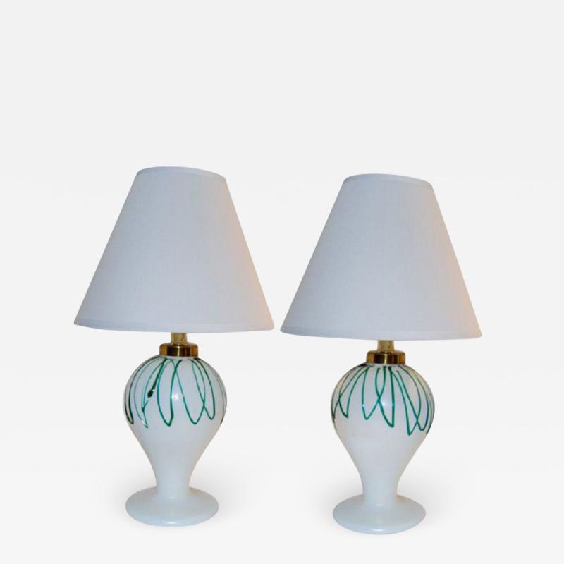  Salviati Pair of Boudoir Lamps