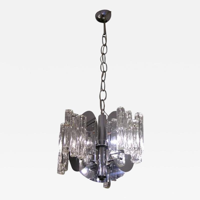  Salviati Sculptural Modernist Ice Chandelier by Salviati