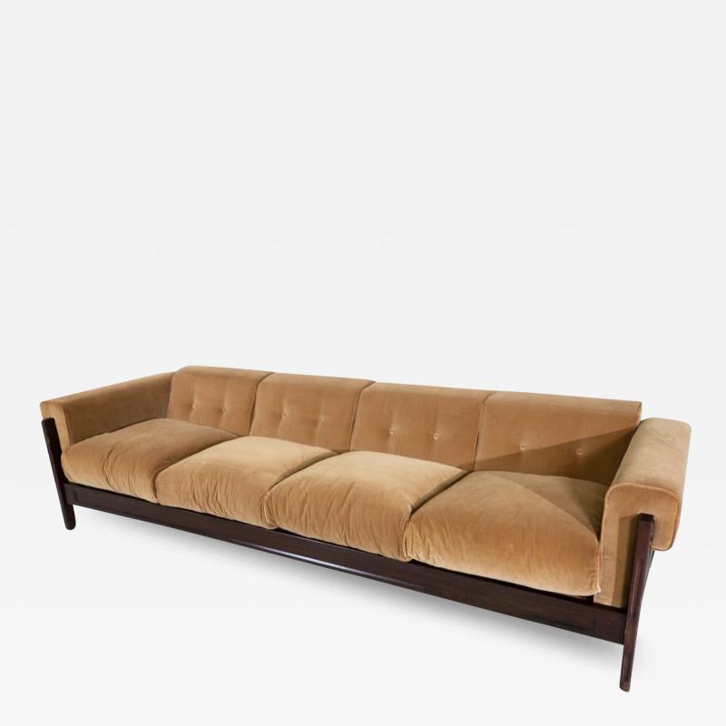 Saporiti Mid Century Four Seater Sofa by Saporiti Italy 1960s New Upholstery