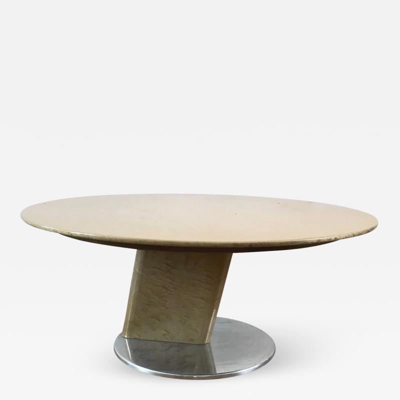  Saporiti Post Modern Round Coffee Table