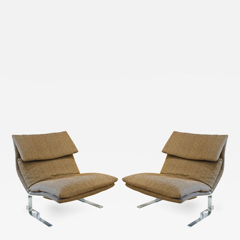  Saporiti Saporiti Pair of Onda Lounge Chairs 1970s