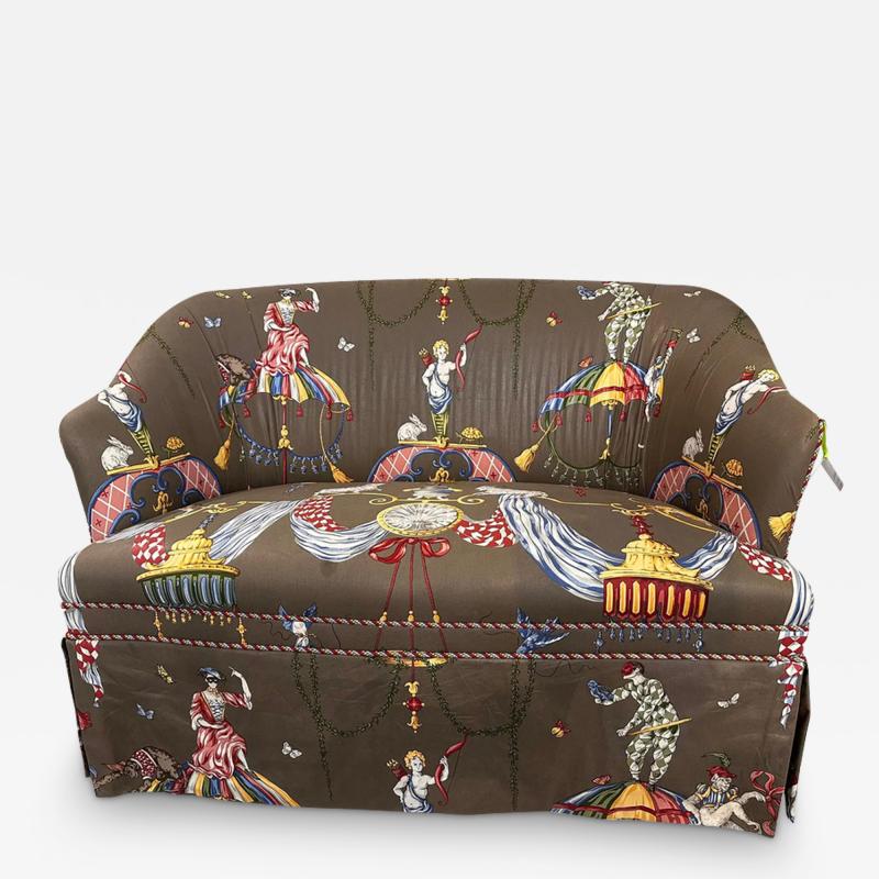  Scalamandre Scalamandre Venetian Carnival Petit Settee Sofa