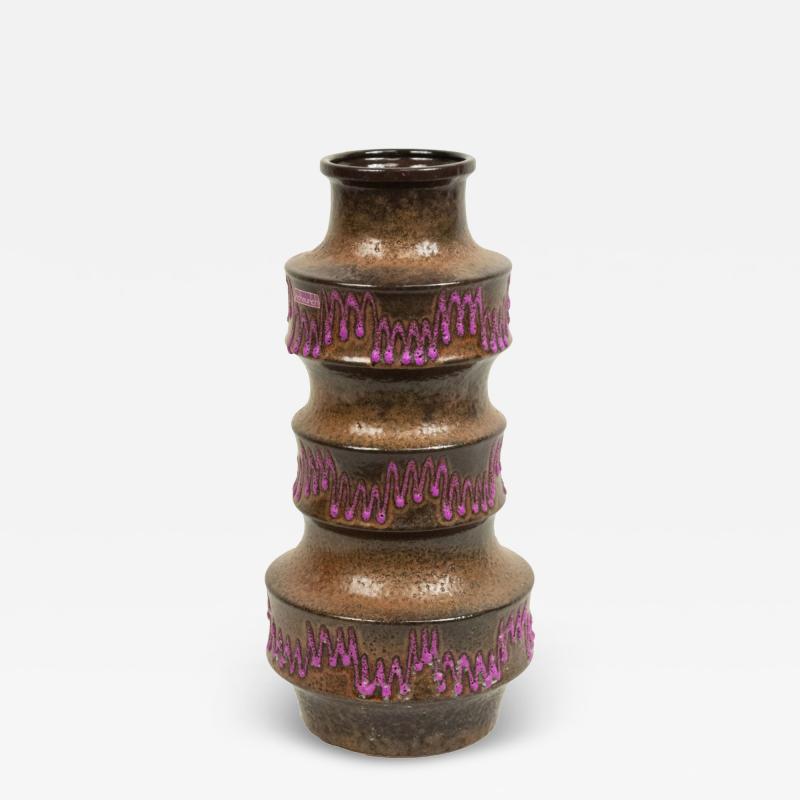  Scheurich Keramik German Purple Ceramic Zig Zag Vase