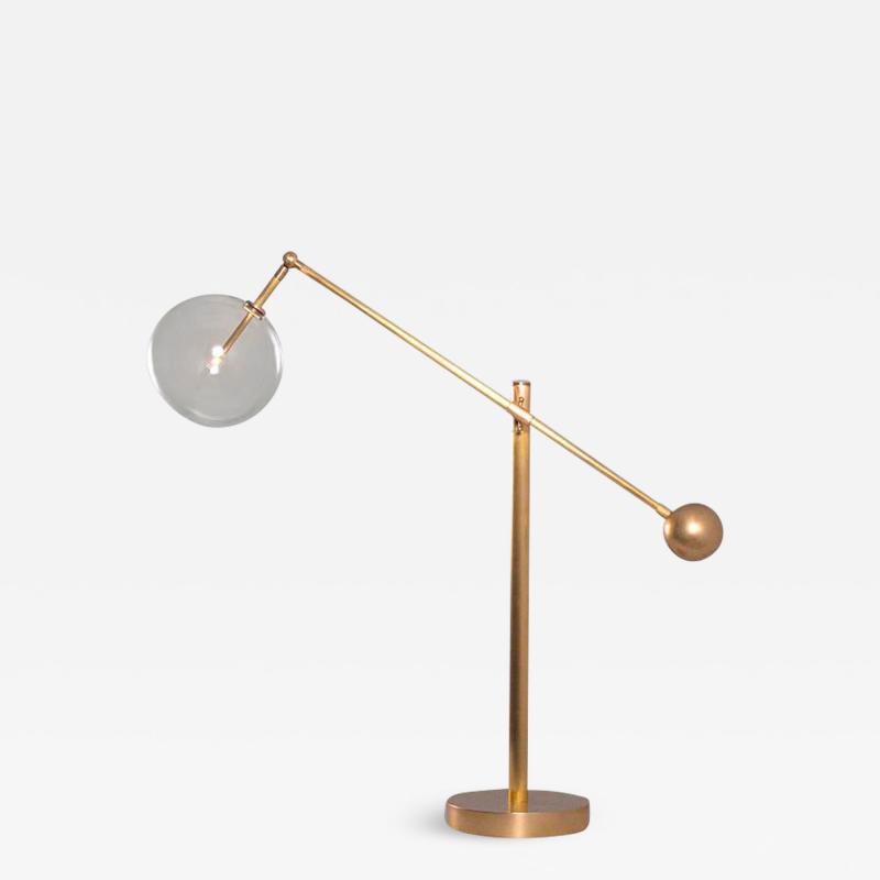  Schwung Contemporary Brass Table Lamp by Schwung