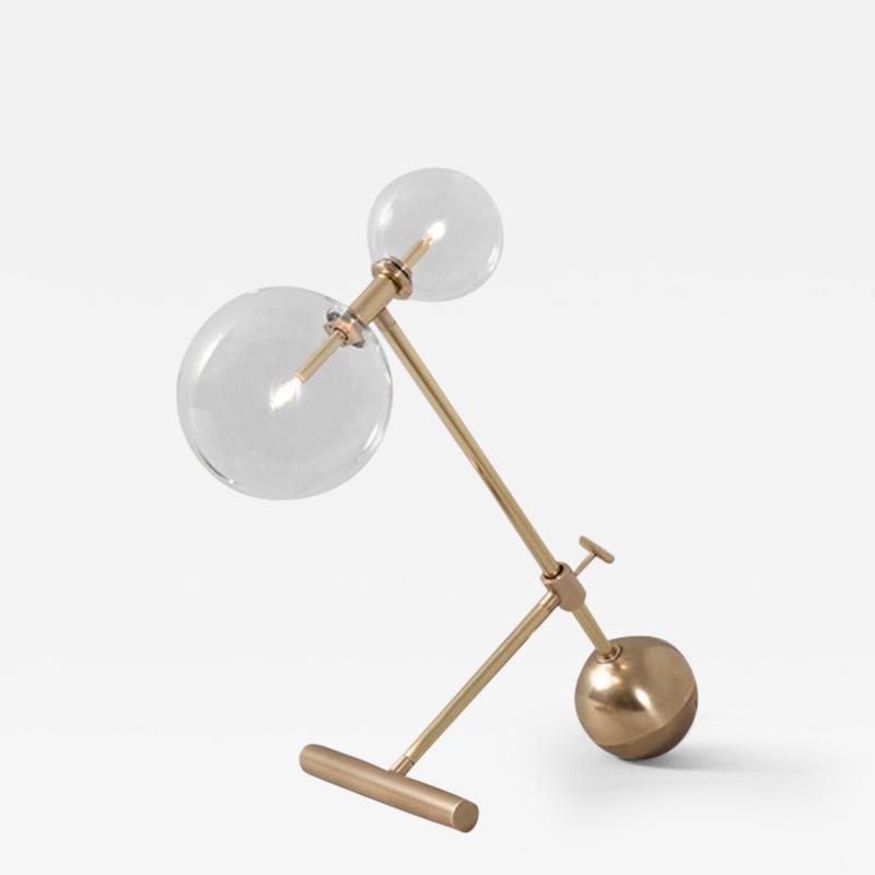  Schwung Contemporary Brass Table Lamp by Schwung