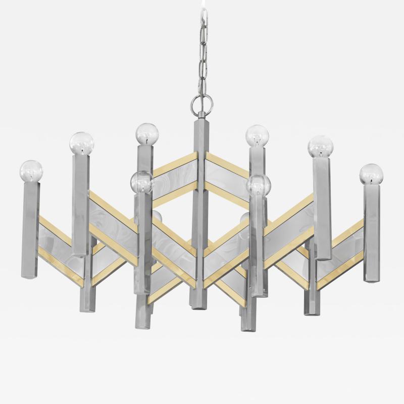  Sciolari Chandelier in Chrome and Brass by Sciolari