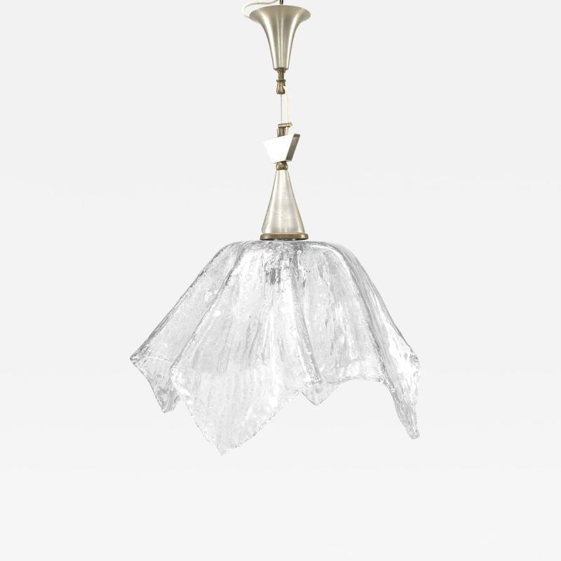  Seguso Italian Murano Textured Glass Handkerchief Form Hanging Lantern