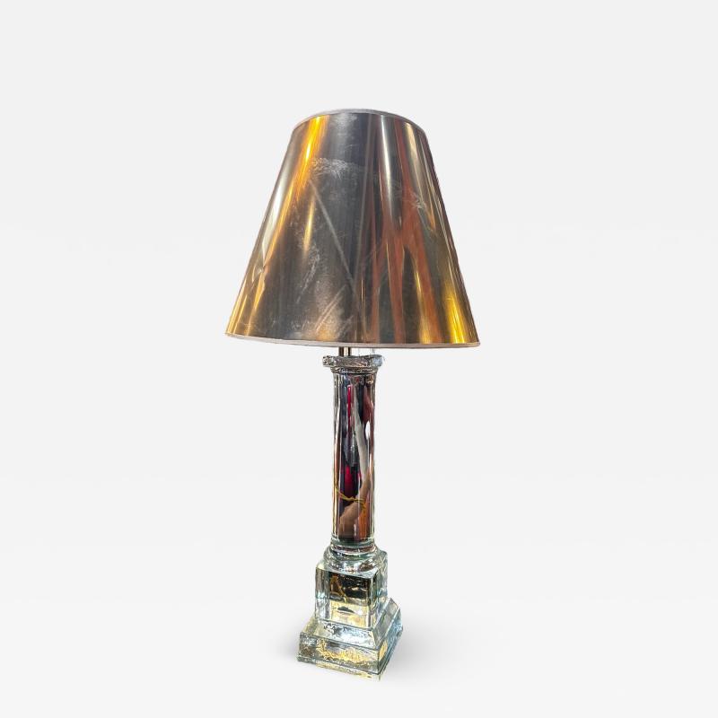  Seguso Mid Century Italian Fully Glass Table Lamp by Seguso 1960s