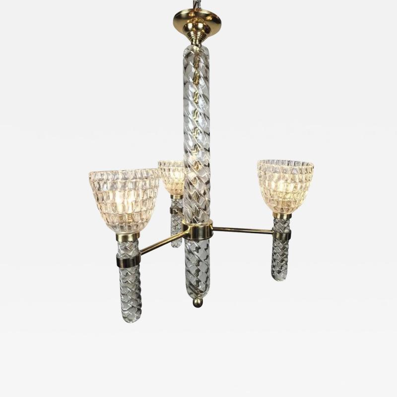 Seguso Mid Century Italian Murano Glass Chandelier by S guso