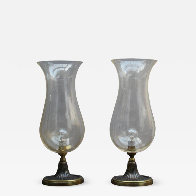  Seguso PAIR OF FINE ITALIAN MID CENTURY TABLE LAMPS BY SEGUSO