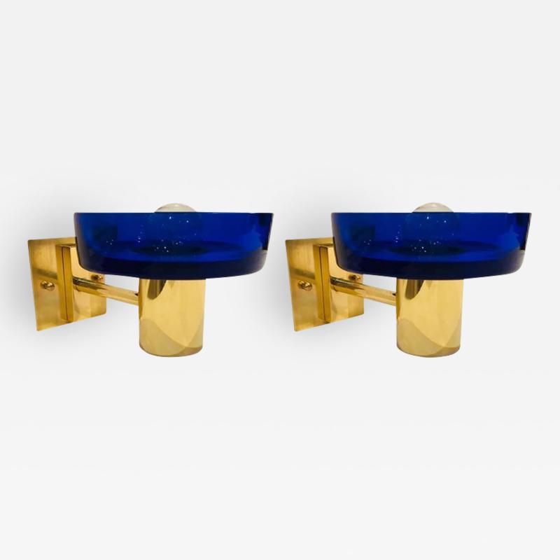  Seguso Pair of Seguso Murano Glass 1960s Wall Lights