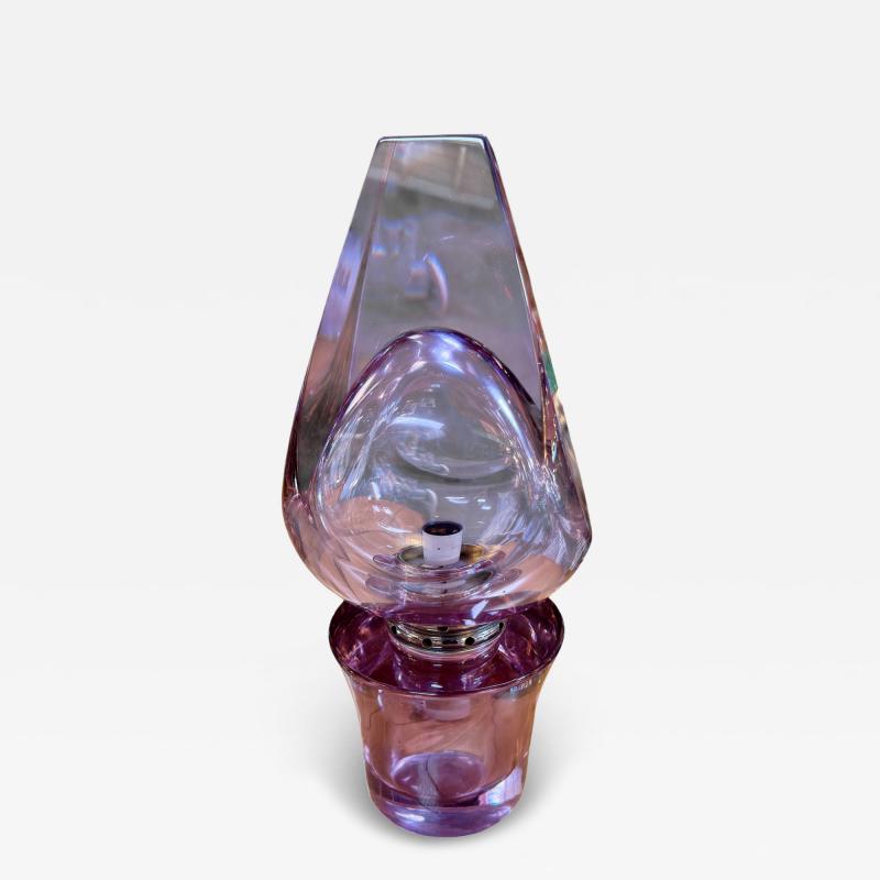  Seguso Seguso Vetri d Arte Flavio Poli Seguso Sculptural Purple Murano Glass Table Lamp