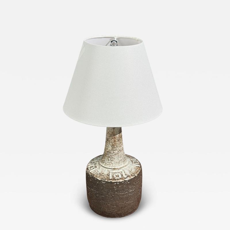  Sejer Keramikfabrik Fridtjof Sejersen Table Lamp Brown Ceramic Denmark 1960s