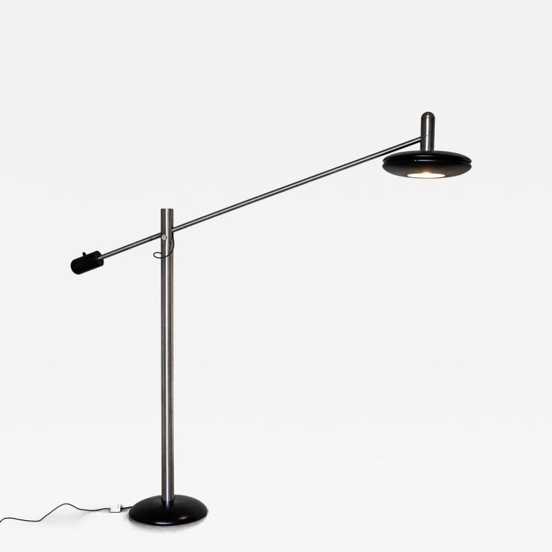  Selenova Large Floor Lamp with Long Arm attributed to Selenova Italy Mid 20th Century
