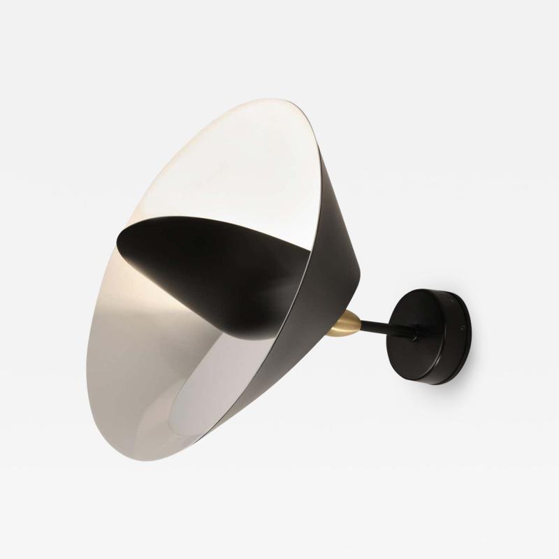  Serge Mouille USA Serge Mouille Saturn Wall Lamp in Black