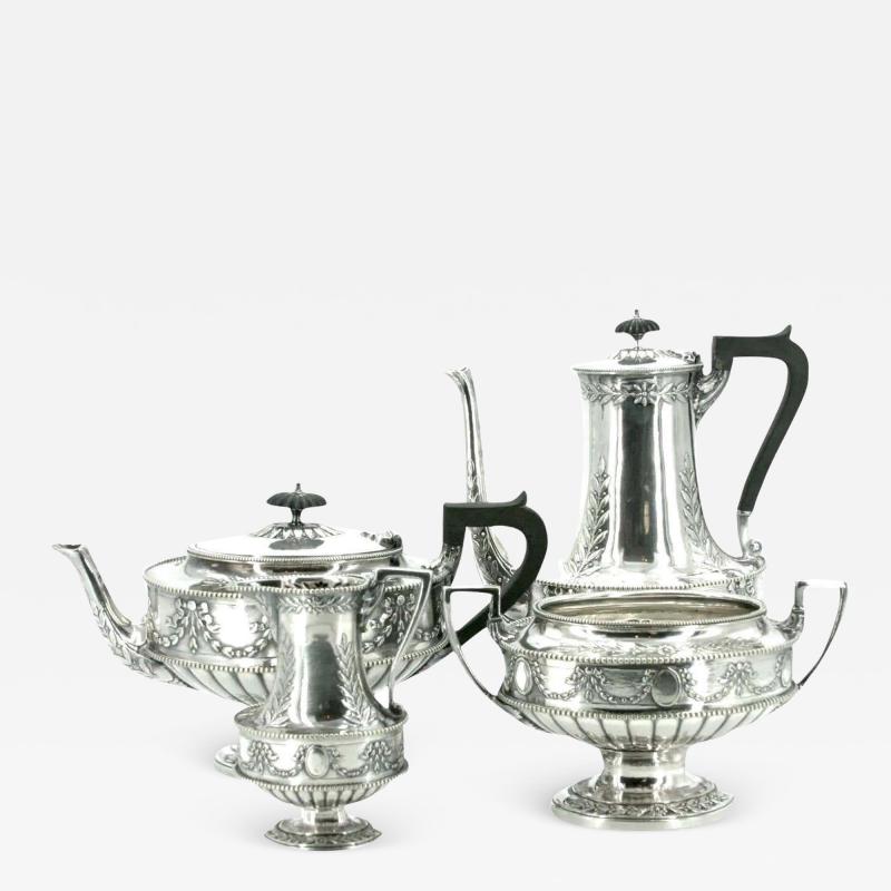  Sheffield Old English Sheffield Serving Coffee Tea Set