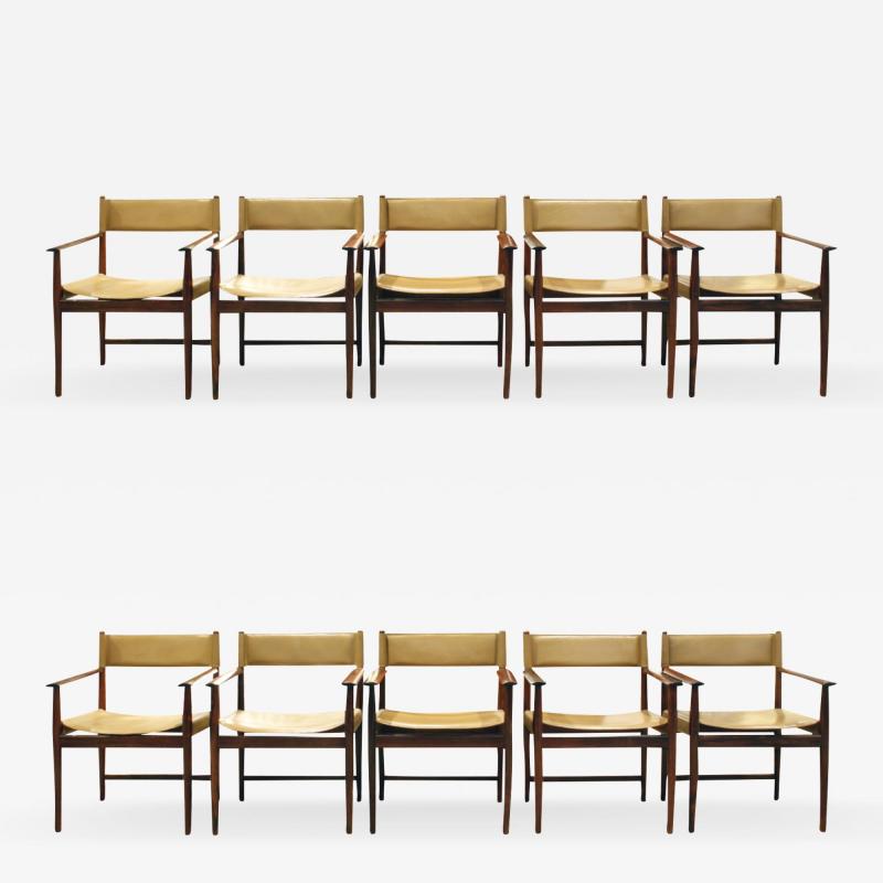  Sibast Furniture Co Kurt Ostervig Set of 10 Rosewood Dining Chairs 1960s