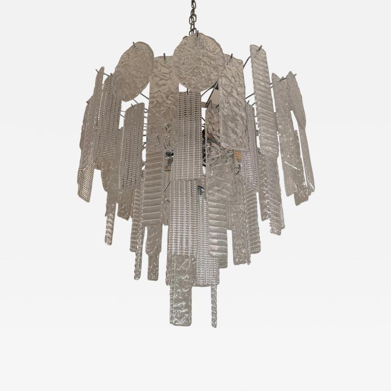  SimoEng Art Deco Murano Glass Style Chandelier Clear Italian Sputnik Art by SimoEng