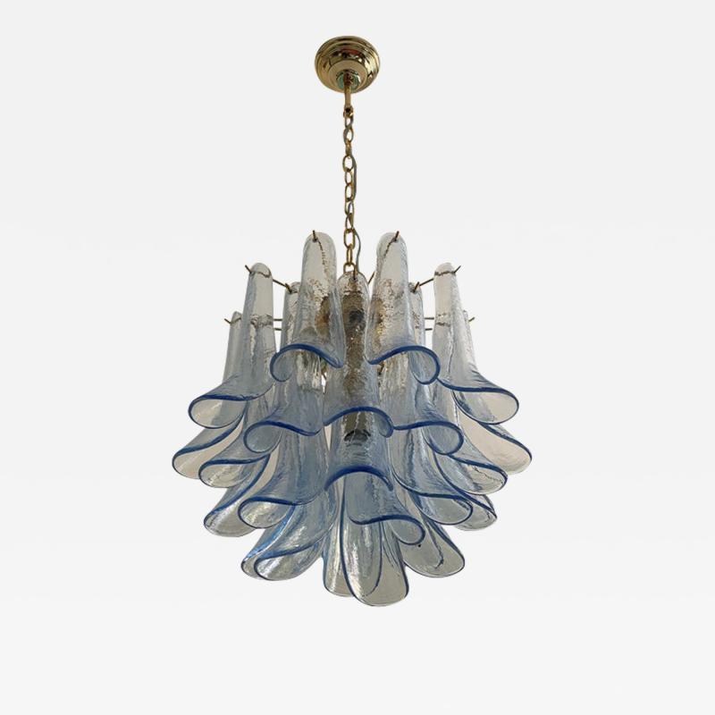  SimoEng Contemporary Blue Selle Murano Glass Chandelier