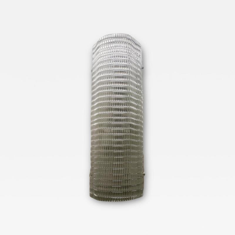  SimoEng Contemporary Clear Diamanted Rectangular Murano Glass Wall Sconce