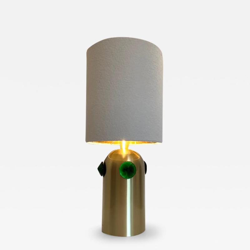  SimoEng Contemporary Green Studs Murano Glass Table Lamp