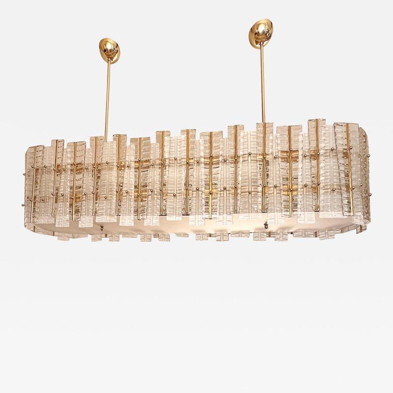  SimoEng Contemporary Modern Italian Tropical Murano Glass Gold Chandelier by Simoeng