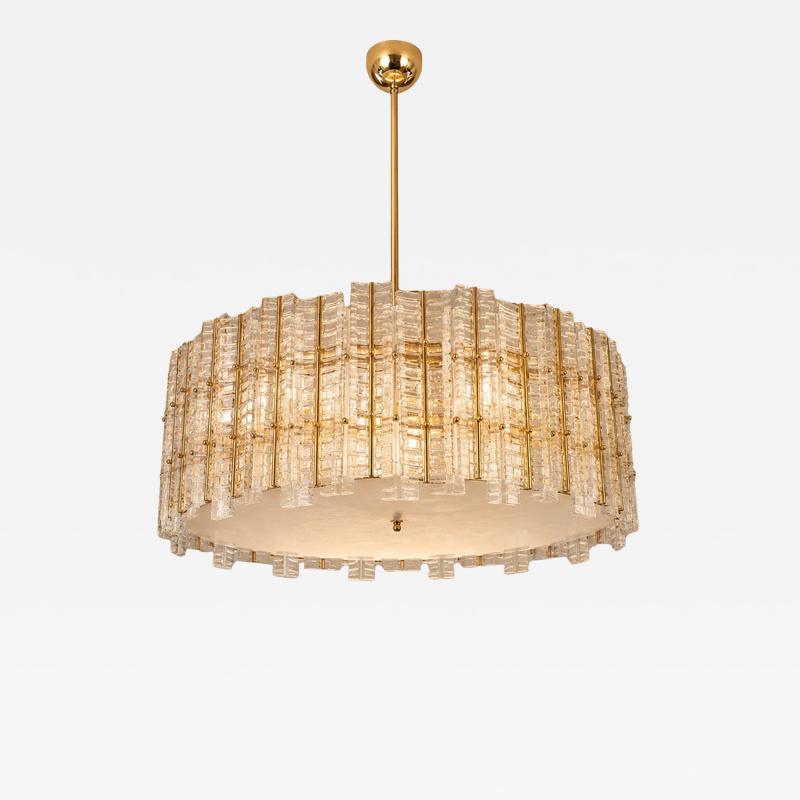  SimoEng Contemporary Modern Italian Tropical Murano Glass Gold Round Chandelier