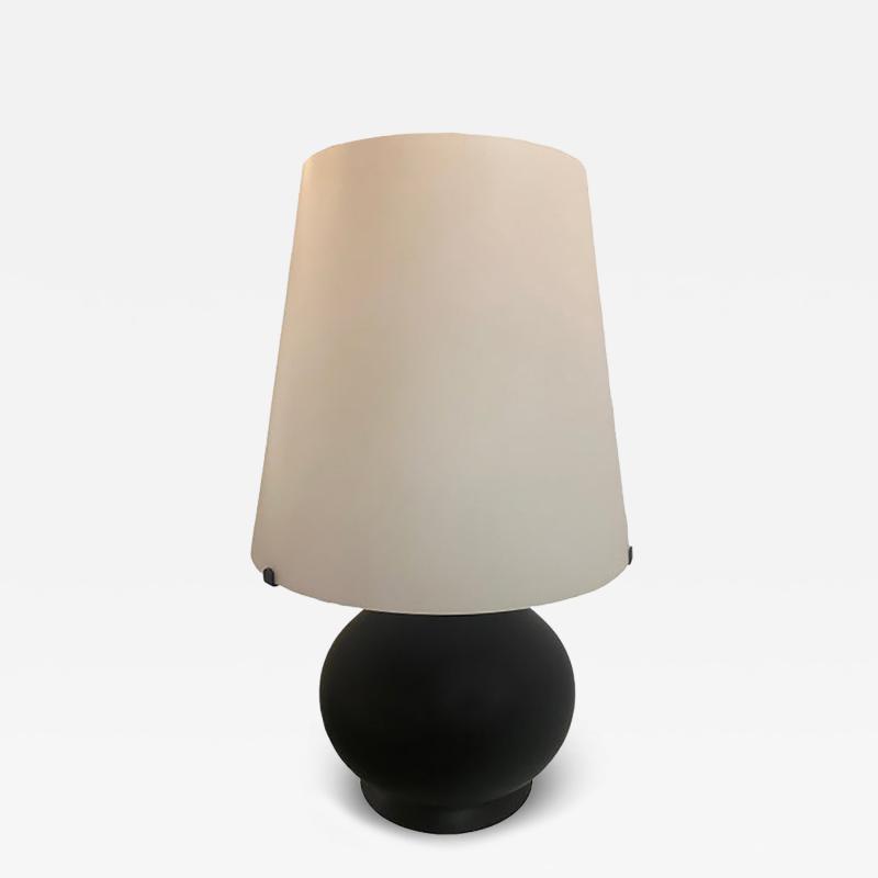  SimoEng Contemporary Murano Style White and Black Glass Table Lamp