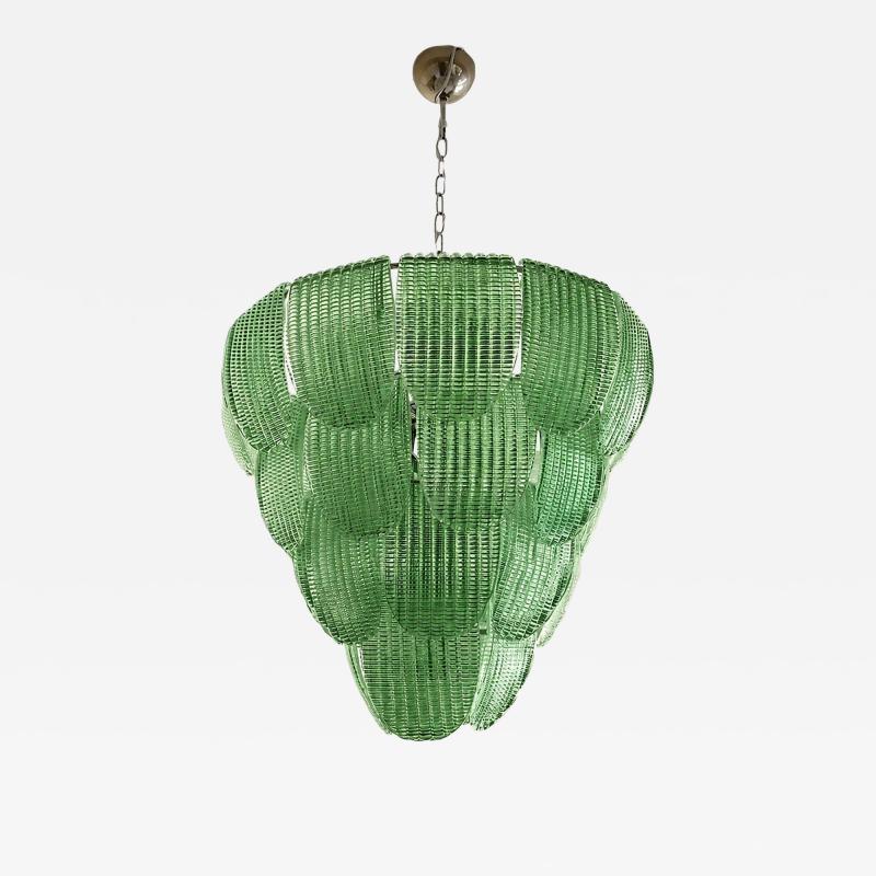 SimoEng Elegant Contemporary Diamanted Petals Murano Glass Chandelier by Simoeng