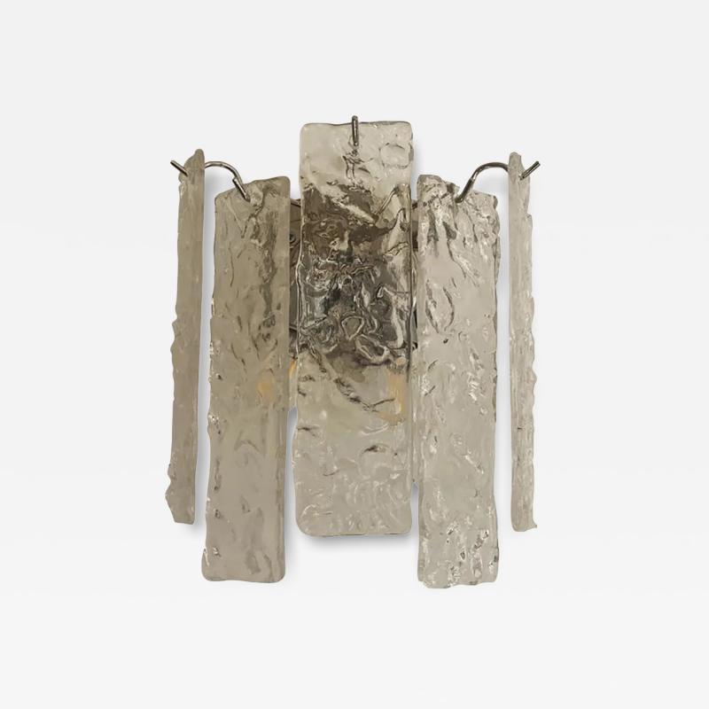  SimoEng Hammered Strips listelli Murano Glass Wall Sconce by Simoeng