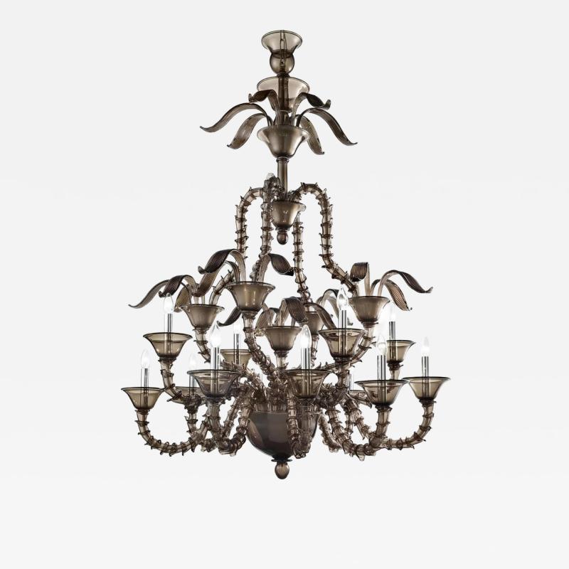  SimoEng Handcrafted Modern Fum Murano Glass Chandelier by Simoeng for Simoeng